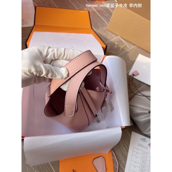 Giỏ Hm chất da thật có túi lót