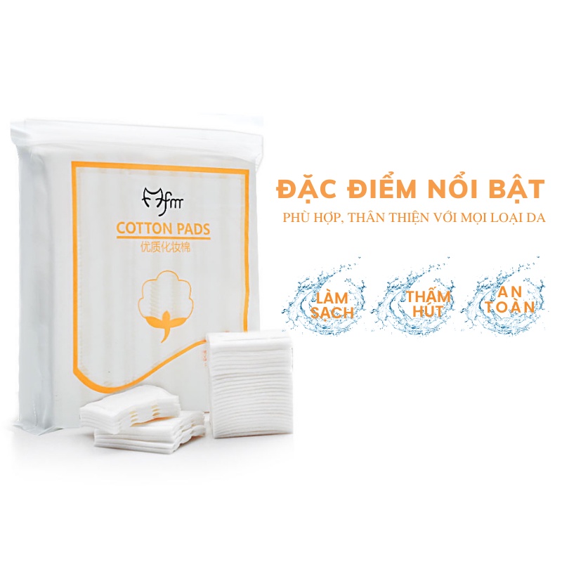 Bông tẩy trang 222 miếng cotton pads 3 lớp nội địa trung fm EMIO BTT01