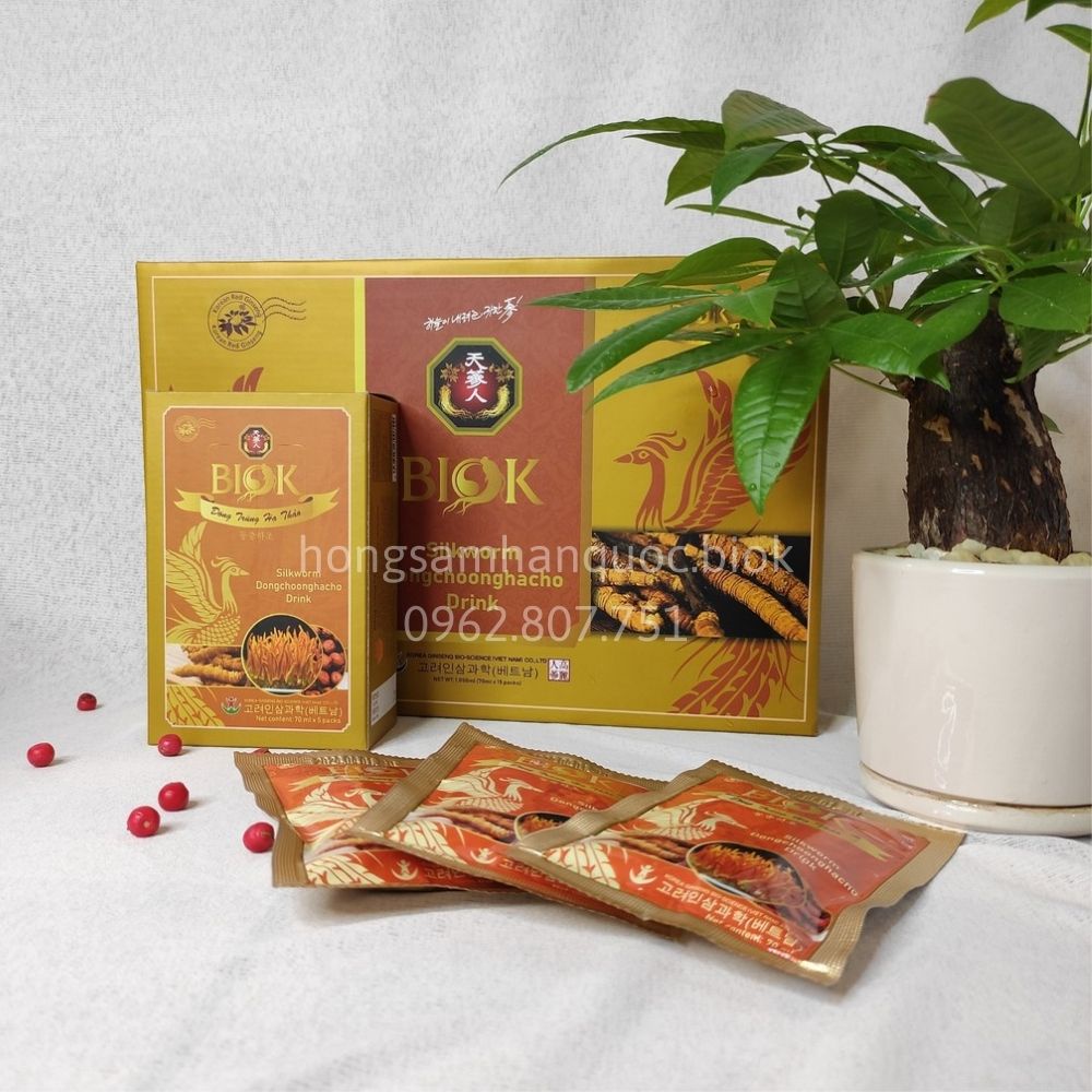 Đông trùng hạ thảo dạng nước 15 gói 70ml, Tinh chất nấm đông trùng hạ thảo thượng hạng, Thực phẩm tăng cường sức khỏe