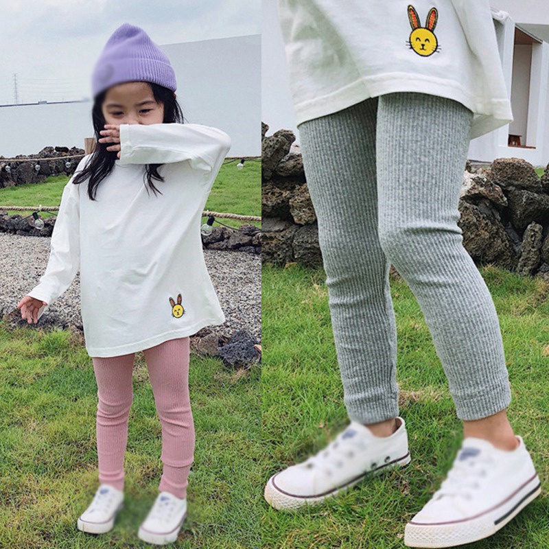 Quần Legging Lưng Thun Màu Sắc Cho Bé Gái