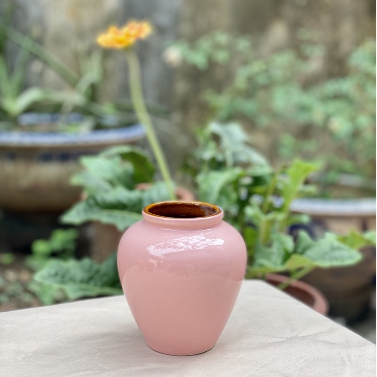 Cốc lu uông nước, vò uống rượu, uống bia chất gốm sứ Bát Tràng