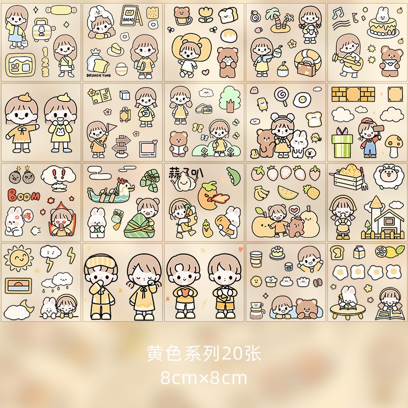 Sticker Chống Nước Trang Trí Bình Nước , Đồ Dùng Kute Dễ Thương