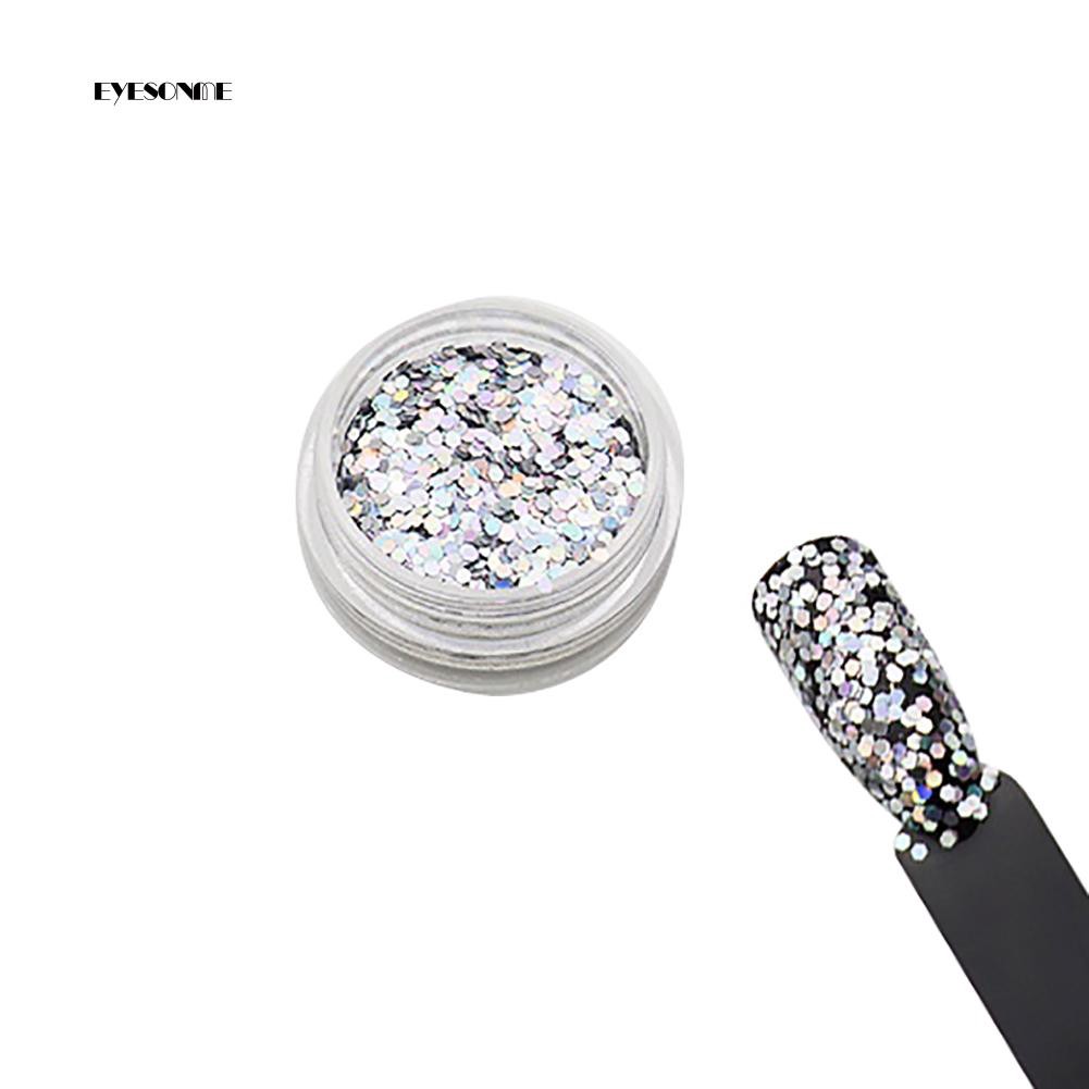 Set 4 hộp sequin lục giác dùng để đính trang trí móng nghệ thuật