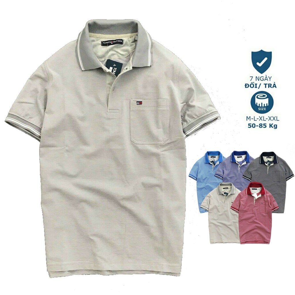 Áo phông nam trung niên có túi vải cá sấu Cotton xuất xịn,chuẩn form, sang trọng - thanh lịch-ÁO POLO NAM TRUNG NIÊN