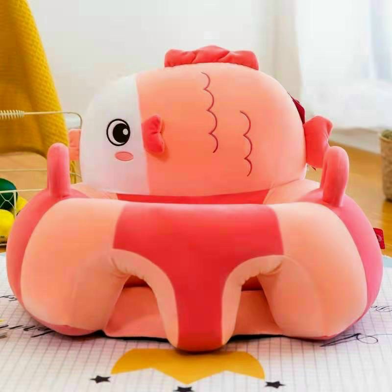 Ghế Tập Ngồi , Ăn Dặm Hình Thú Nhồi Bông Cho Bé, Trẻ Em Sơ Sinh Cao Cấp Siêu Cute Nhiều Màu Được Chọn Mẫu (Có Bông Sẵn)