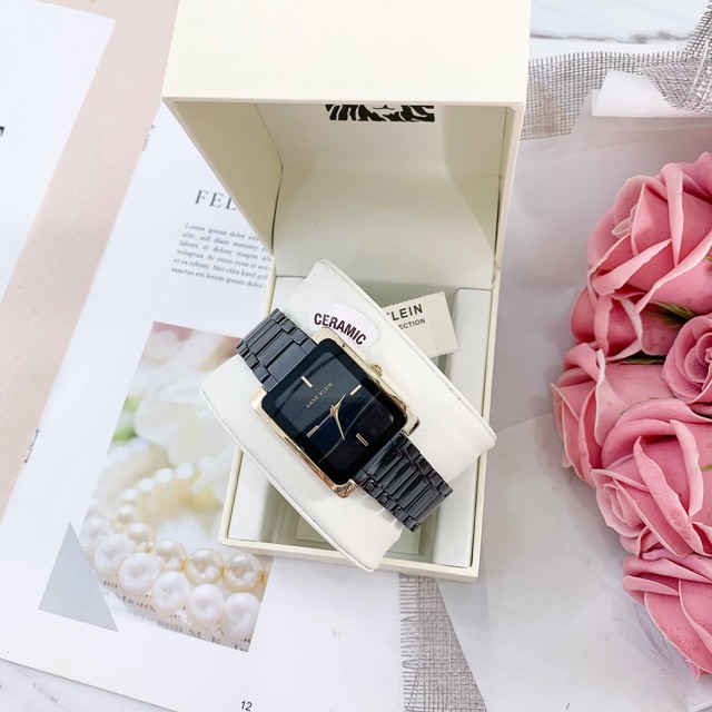 Đồng hồ ANNE KLEIN dây đá ceramic dành cho nữ model AK/2952BKGB