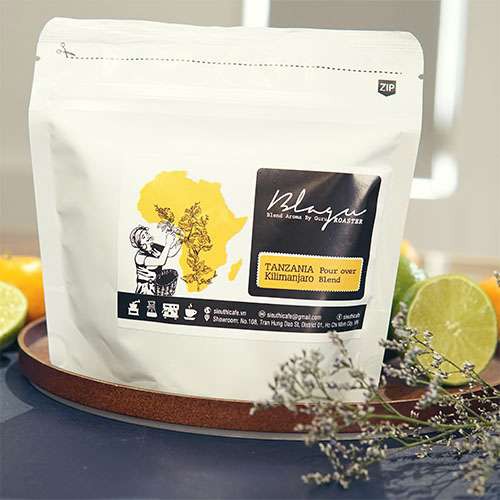 Cà phê hạt Blagu đã rang Tanzania Kilimanjaro | Dòng Cà Phê Đặc Sản | 100% Arabica - Heiloom | Light Medium 100g