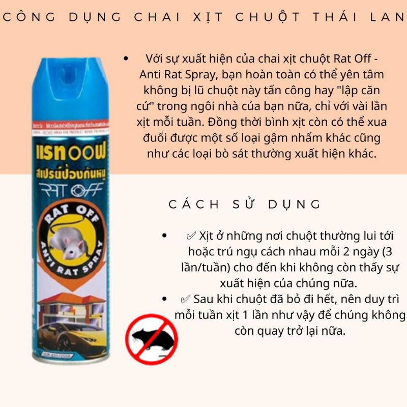 Xịt Đuổi Chuột Thái Lan