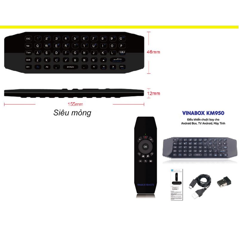CHUỘT BAY BÀN PHIM KM950V CÓ VOICE - SỬ DỤNG PIN SẠC