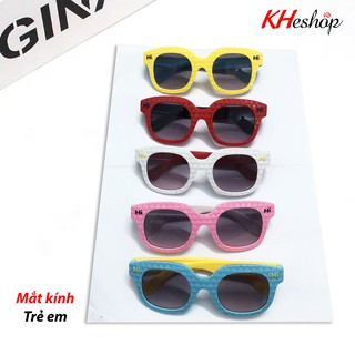 Kính mát thời trang cho bé từ 2- 9 tuổi chữ "Hi" siêu cute, đi nắng chống bụi, chống tia UV400 - mã 1559