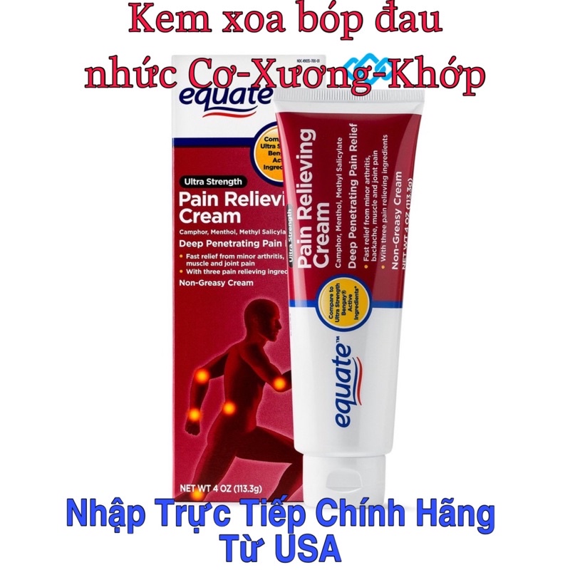 Kem nóng xoa bóp giảm đau nhức Equate Ultra Strength Pain Relieving Cream