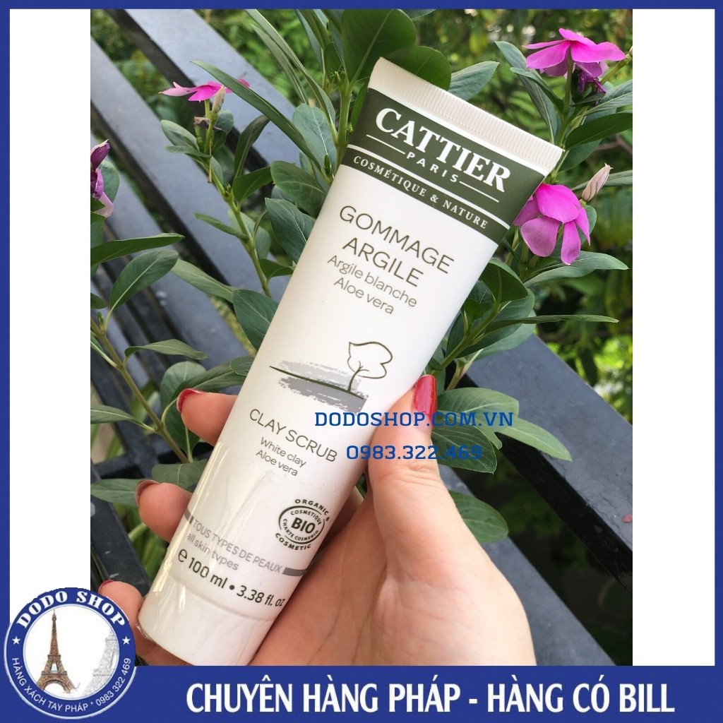 Tẩy da chết Cattier Gommage Argile giúp lỗ chân lông thông thoáng, giảm thiểu mụn đầu đen, mụn cám và mụn đỏ_Dodoshop