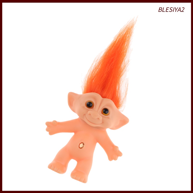 [Blesiya2] Mô Hình Nhân Vật Troll Mini Màu Cam Cổ Điển Trang Trí Bánh Kem Văn Phòng Nhà Cửa