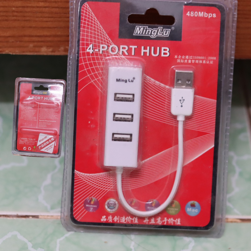 Hub USB cổng chia USB MINGLU 2.0 3.0 bộ 4 cổng Chính Hãng Bảo hành 12 tháng