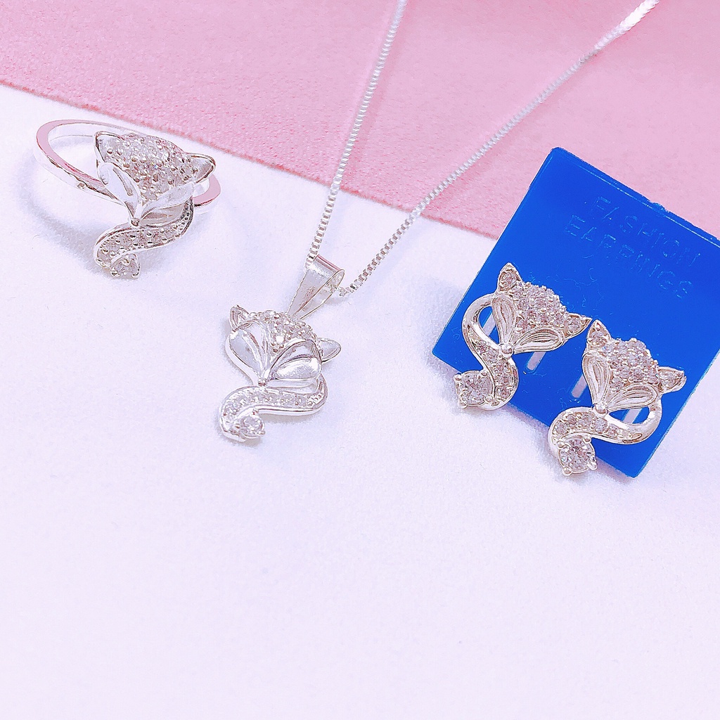 Bộ trang sức hồ ly bạc ta  LINH MIU SILVER
