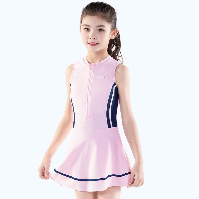 MOMASONG Bộ Đồ Bơi Liền Thân Thiết Kế Mới Xinh Xắn Thời Trang Dành Cho Bé Gái Từ 8-16 Tuổi Đồ bơi trẻ em gái Váy Bơi Nữ