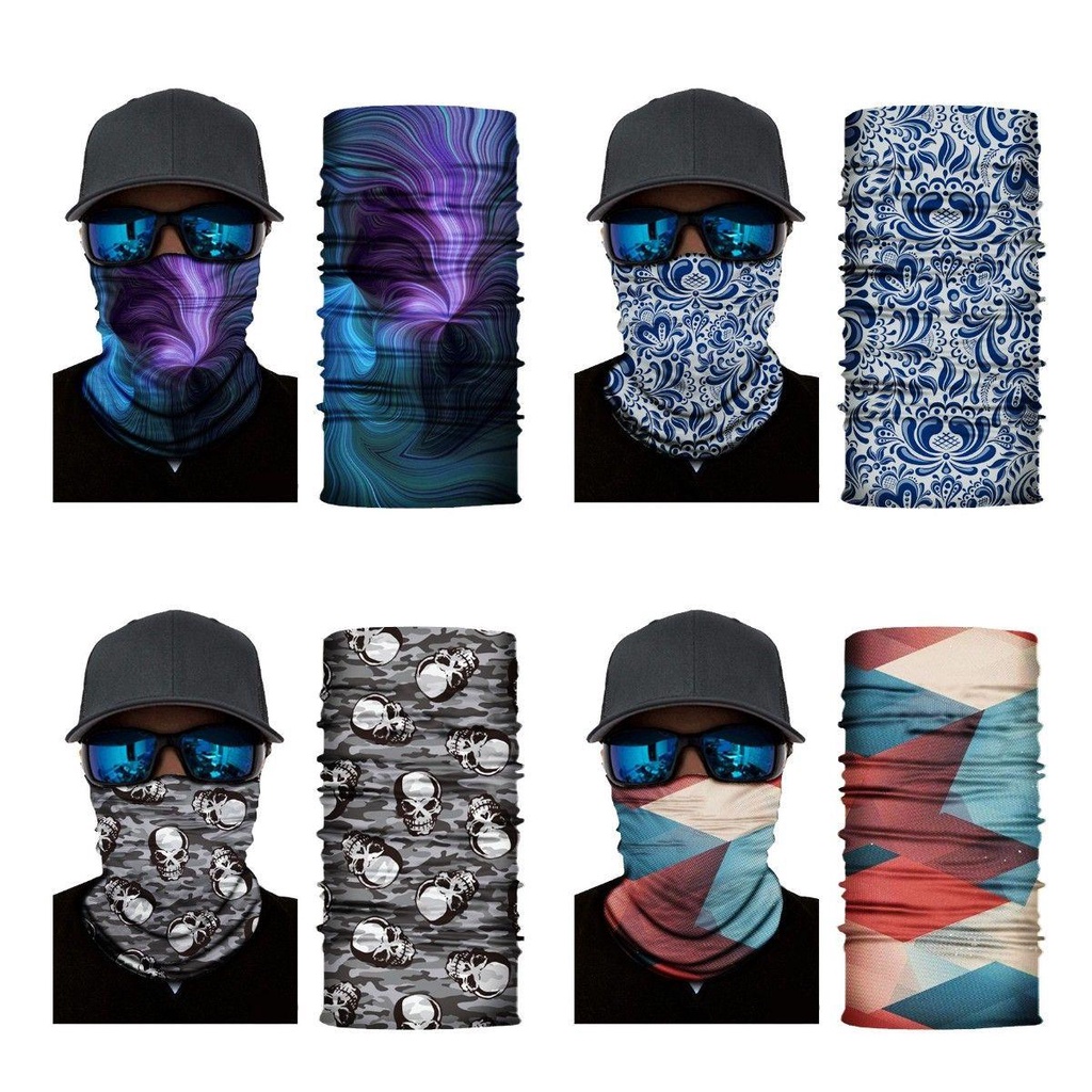 Khăn Choàng Cổ Bandana Polyester In Họa Tiết Giữ Ấm Bảo Vệ Cổ Cho Nam Và Nữ Khi Đi Xe Đạp / Câu Cá Ngoài Trời