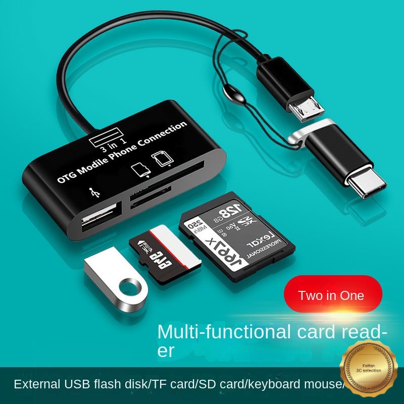Đầu Đọc Thẻ Nhớ SD/Ổ Đĩa U/Thẻ Nhớ 6 Trong 1 Thông Dụng 3.0 Dành Cho Máy Tính/Điện Thoại Android