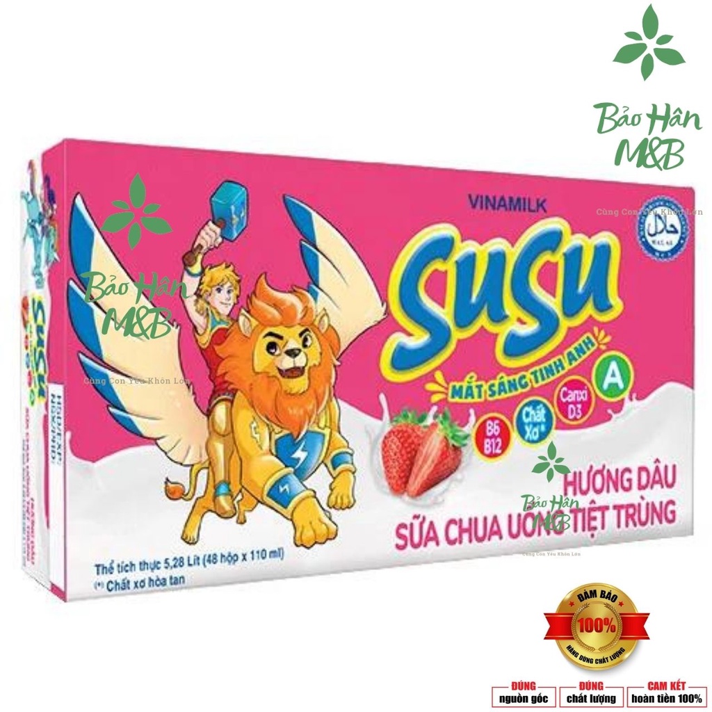 Sữa Chua Uống Su Su Vinamlik Hộp 110ml [ Thùng x 48H ] [ Date Mới ]