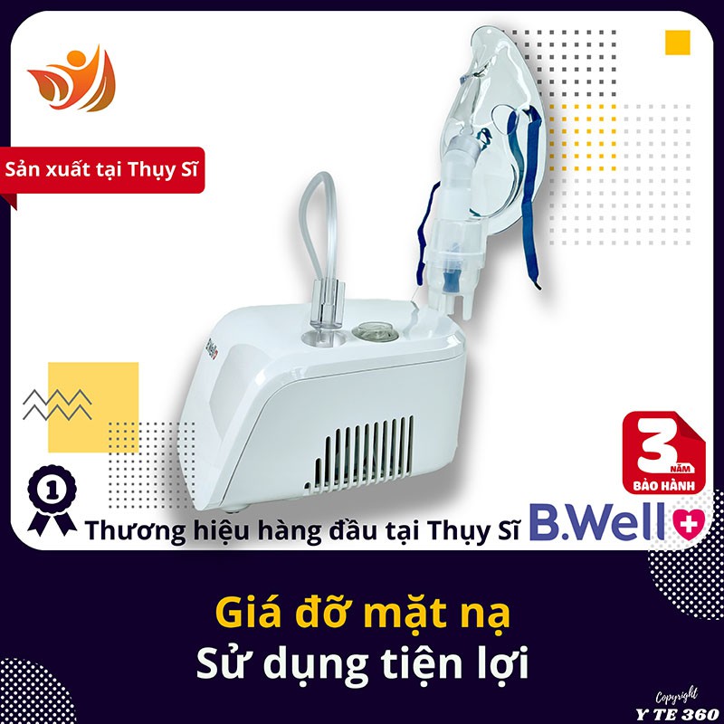 Máy khí dung xông mũi họng cho bé và người lớn b.well pro 110 - bwell y tế 360