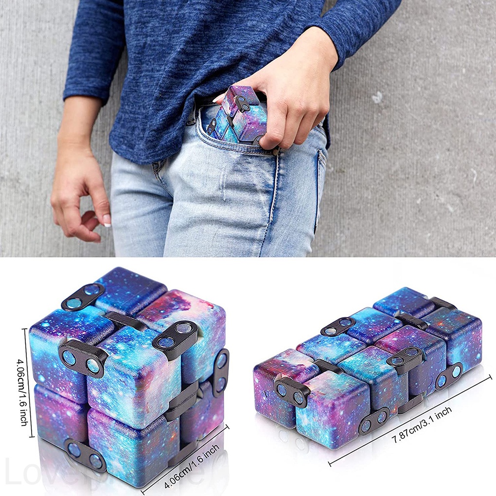 Đồ Chơi Khối Lập Phương Vô Cực Bằng Nhựa Giúp Giảm Căng Thẳng