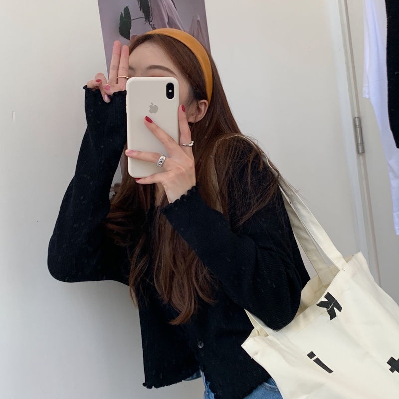 Áo khoác Cardigan dệt kim dài tay thiết kế mới thời trang mùa thu theo phong cách hàn quốc cho nữ