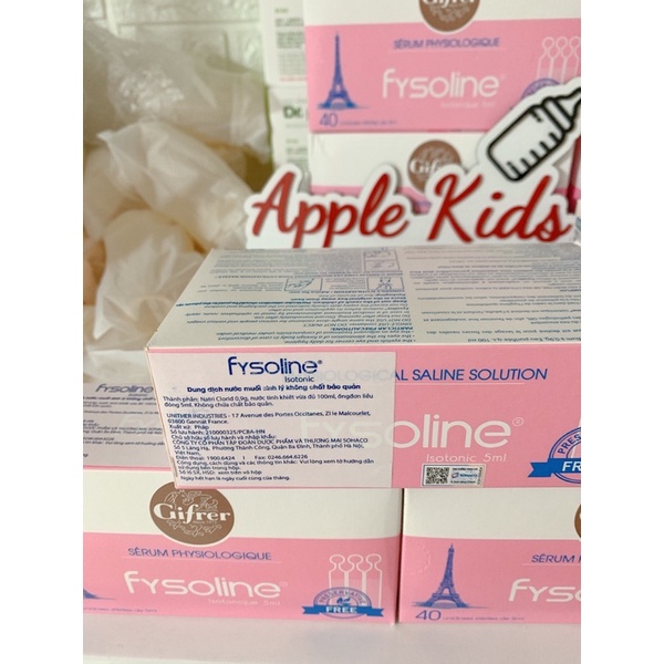 Nước muối sinh lý Pháp Fysoline (40 tép)