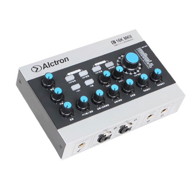 Sound card Alctron u16k mkii usb hỗ trợ nguồn 48v- sound card U16k tương thích tất cả các dòng mic thu âm