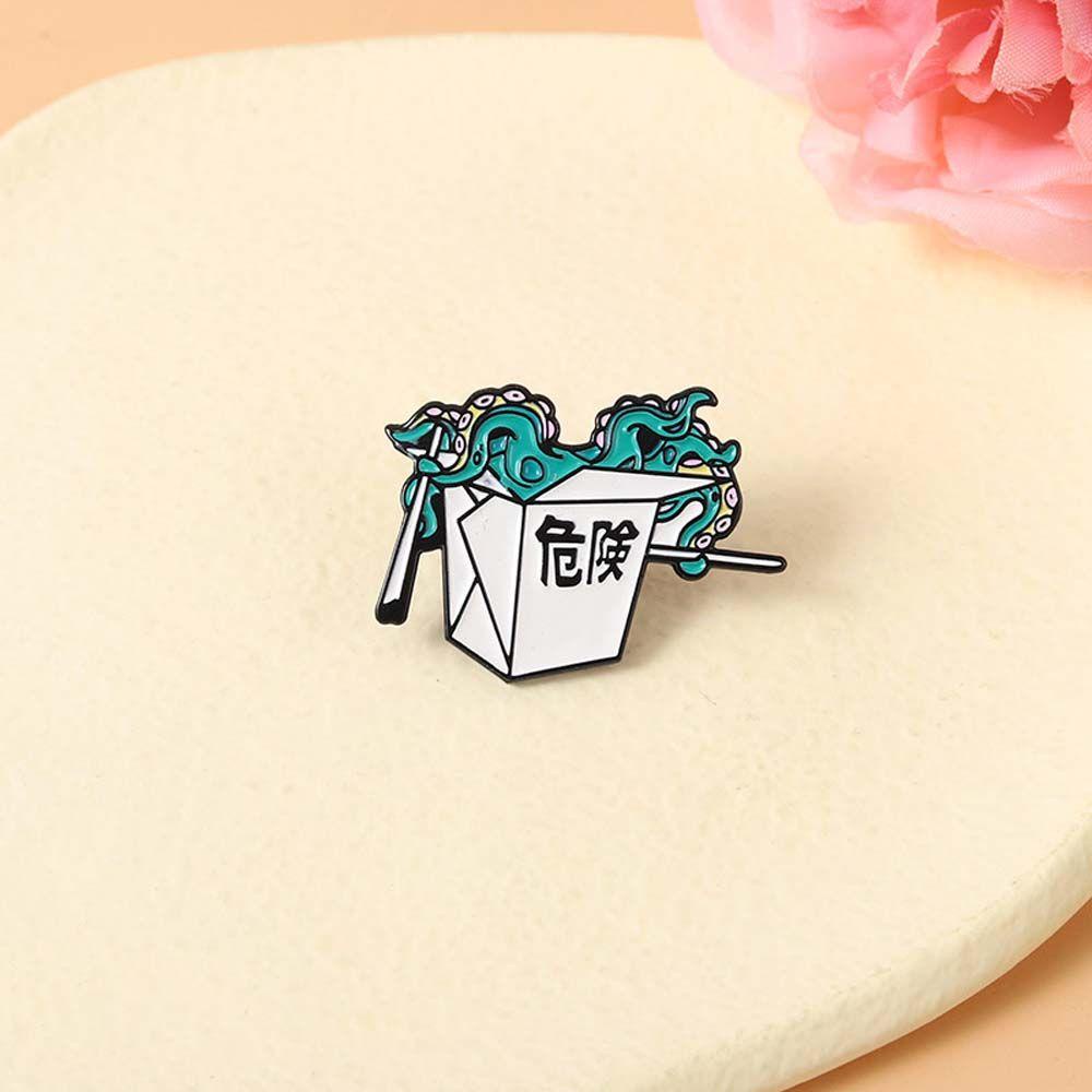 Trâm Cài Áo Hình Bạch Tuộc Tráng Men Thiết Kế Tinh Tế Thời Trang Cho Nam Và Nữ