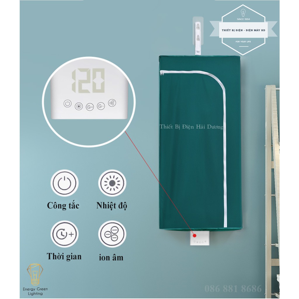 Tủ Sấy Quần Áo Du Lịch V11 - Di Động Cầm Tay Thông Minh - Siêu Nhỏ Gọn - Tủ Sấy Thông Minh Dễ Dàng Gấp Gọn - BH 1 Năm
