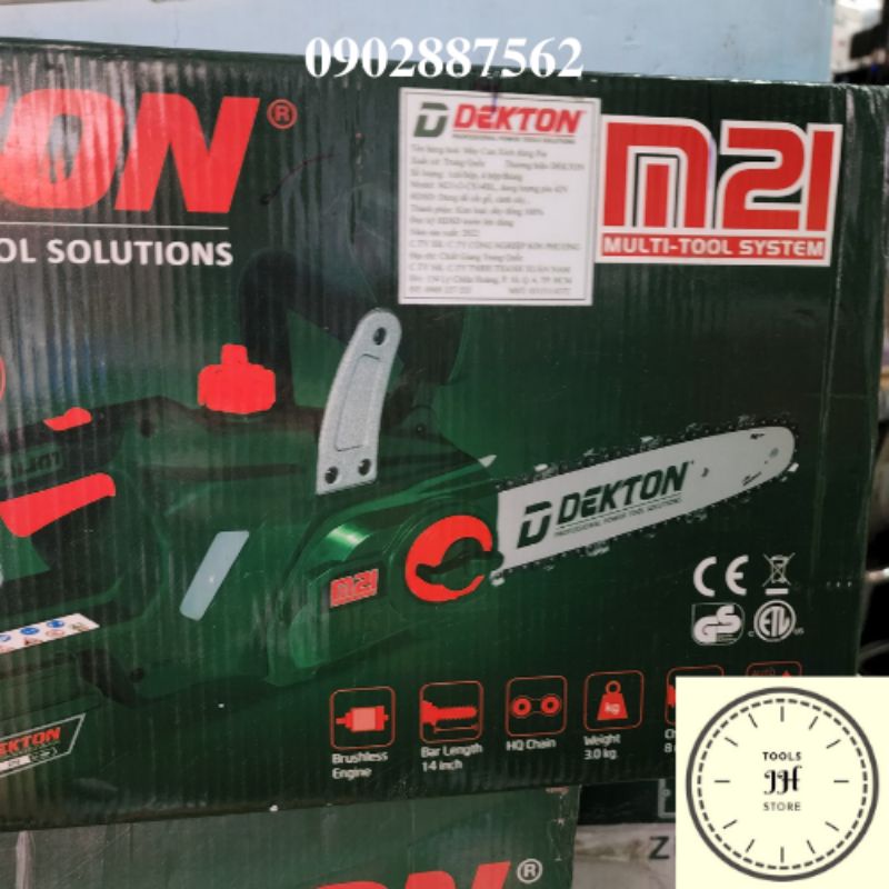 (Thân máy) Máy cưa xích Pin 42V Dekton M21x2-CS14BL