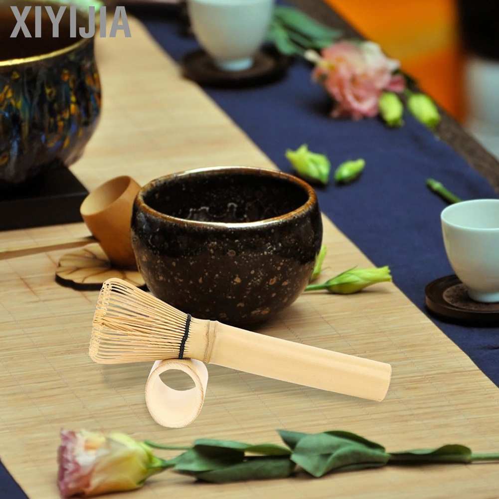 Xiyijia Natural Bamboo Chasen Matcha Green Tea Whisk Long Handle Powder Brush Tool