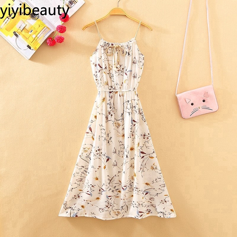 Váy sling A-Line ngắn ngọt ngào in họa tiết mùa hè mới | BigBuy360 - bigbuy360.vn