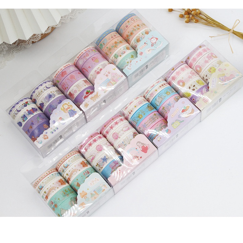 [DA ĐEN] Washi Tape Bộ 10 Cuộn Tr�ang Trí