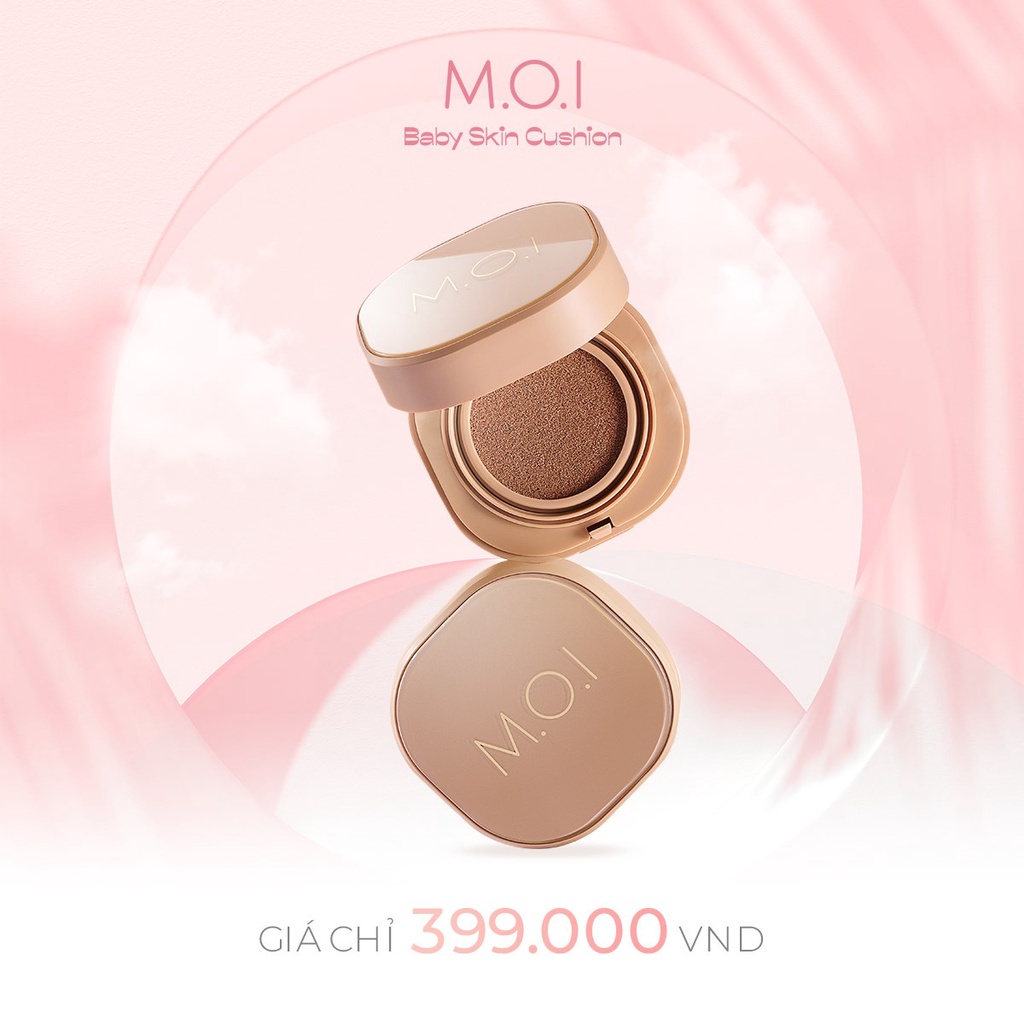 Phấn Nước Trang Điểm M.O.I Kiềm Dầu, Chống Nắng và Che Phủ 5M Baby Skin Cushion 90g