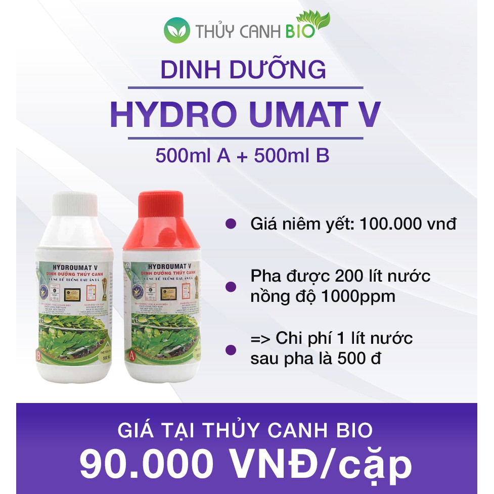 Dung dịch trồng rau Thủy Canh Hydro Umat V