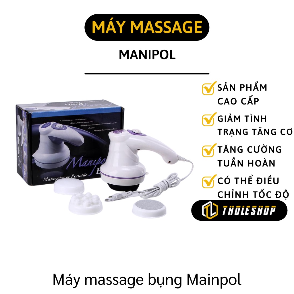 Máy Massage Cầm Tay - Máy Massage Đánh Tan Mỡ Bụng, Relax Manipol 5 Đầu Thay Thế 7981