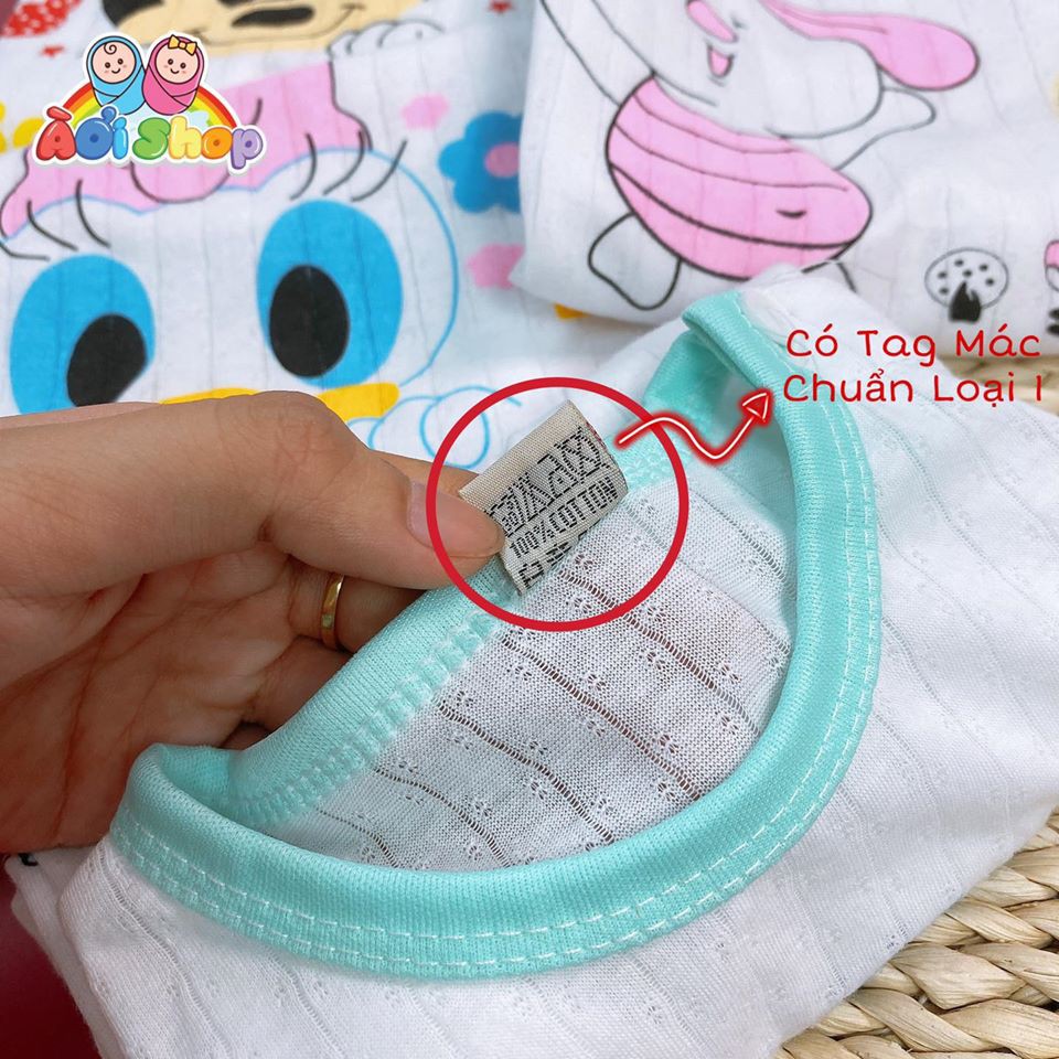 Bộ ngắn tay chất cotton mềm mịn, khuy cài vai QATE144 , quần áo cho bé Namkidshop