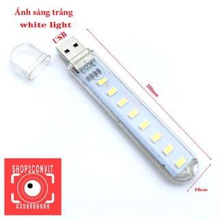 Đèn USB 8 LED ánh sáng vàng