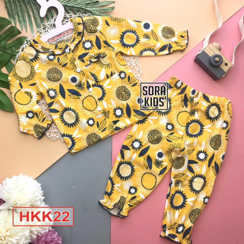 (Xả Kho) Bộ đồ pijama bé gái cotton bông cho bé từ 2-5 tuổi có size 8-20kg  - Giao Màu Ngẫu Nhiên