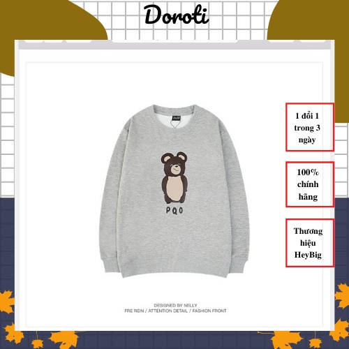 Áo Sweater Thu Đông Nelly Heybig Nam Nữ Kiểu Dáng Unisex Phong Cách Hàn Quốc Form Rộng Chất Liệu Nỉ SWT06 | BigBuy360 - bigbuy360.vn