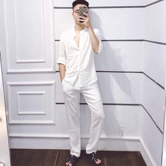 Quần Đũi Dài Trơn Hai Màu Trắng Đen [ Quần 3 Size ]