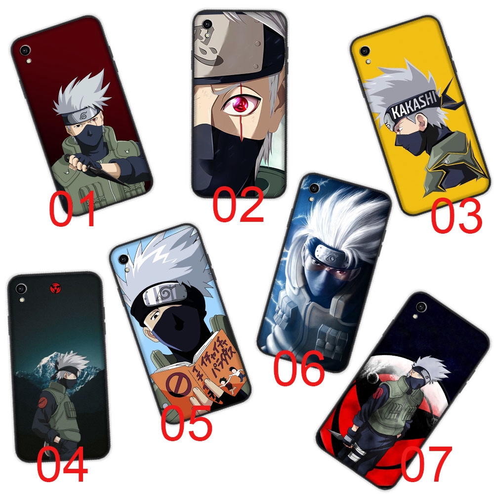 Ốp lưng mềm màu đen Naruto Kakashi Design VIVO Y91 Y91C Y93 Y95 Y11 Y12 Y17