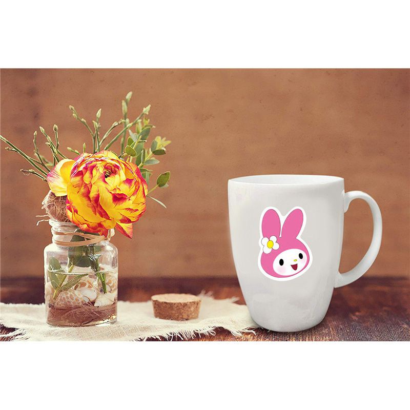 Set 50 nhãn dán hình Kuromi bằng PVC chống thấm nước trang trí cho xe đạp/vali/ván trượt DIY
