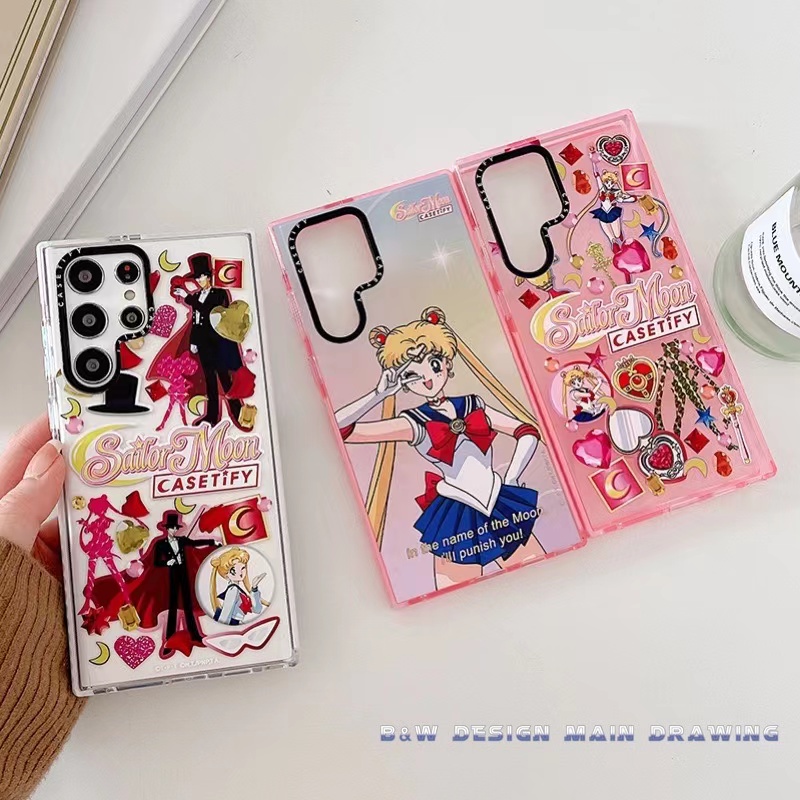 Ốp Điện Thoại Silicone Mềm Trong Suốt Chống Sốc In Hình Sailor Moon Cho Samsung S20 S21 S22 S20Ultra S21Ultra S22Ultra S20+ S21+ S22 Plus