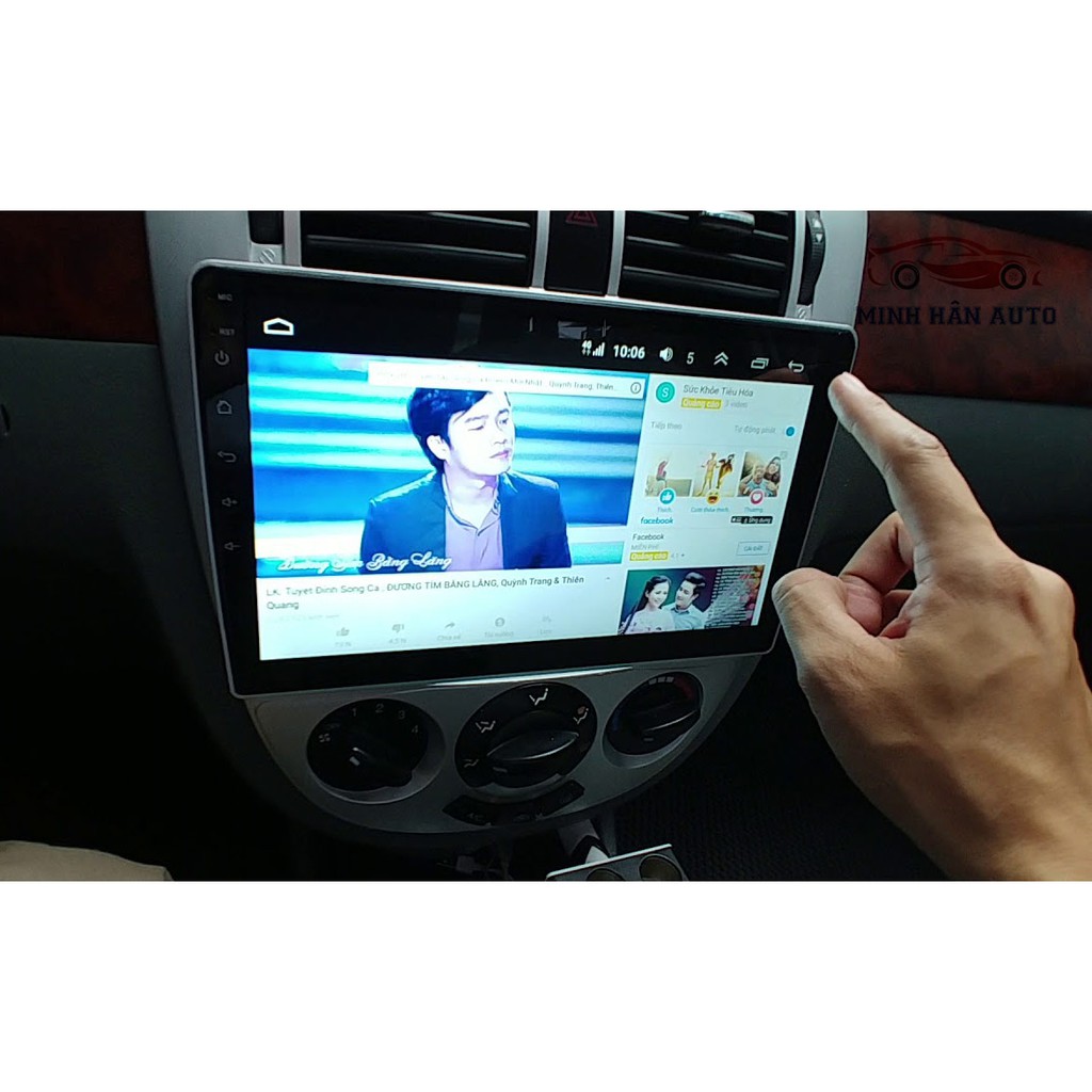 Bộ màn 10 inch Android cho xe CHEVROLET LACETTI, đầu dvd ô tô tích hợp camera lùi, cam hành trình, màn hình xe Lacetti