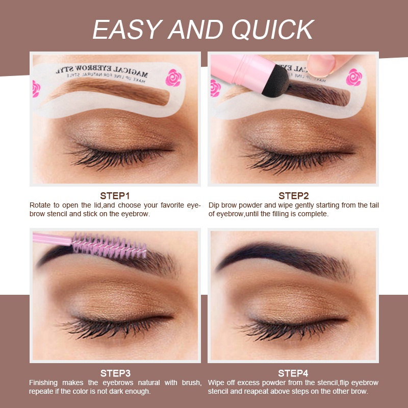 Bộ Dụng Cụ Khuôn In Tạo Dáng Lông Mày Tiện Dụng
