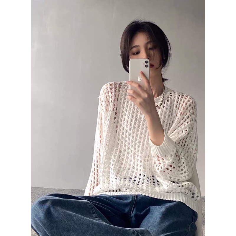 Áo Len Thời Trang Lưới Áo Thu Đông Dài tay - Seolah Fashion