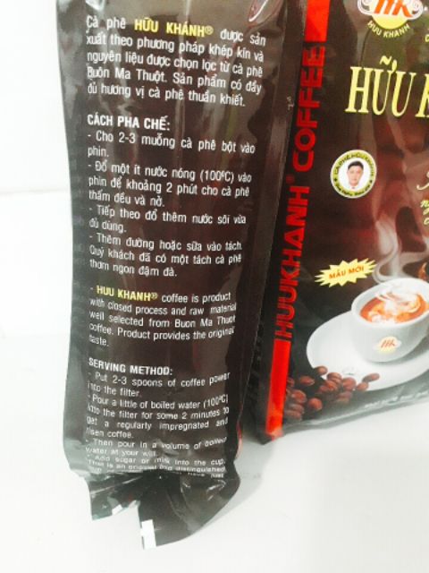 Cà phê pha phin Hữu Khánh gói 500g loại 1