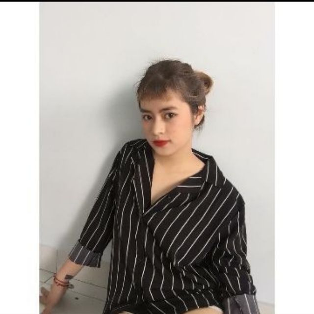 sơ mi kẻ  cổ Vest đơn giản | BigBuy360 - bigbuy360.vn